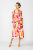 Zip Front Boat Neck Dress 6878D