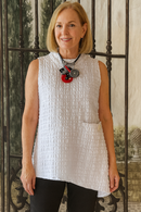 IC Collection Sleeveless Asymmetric Pucker Tunic-IC-4811T