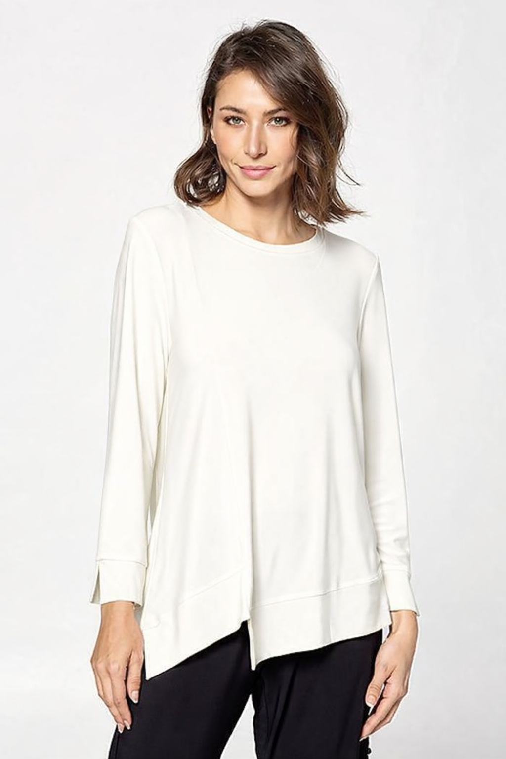 By JJ Asymmetric Hem Long Sleeve Tunic-IT-101