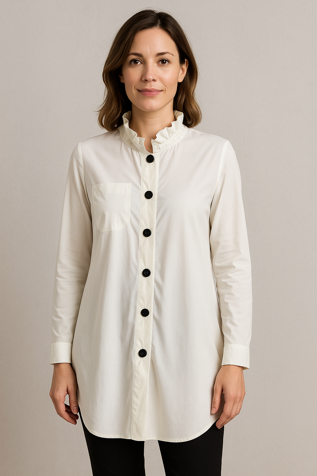 By JJ Wire Neck Stacked Pocket Jacket-PR-204