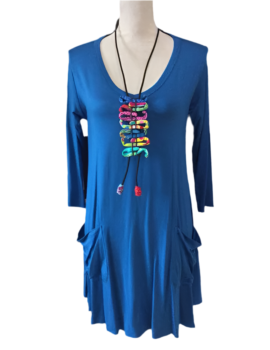 Comfy USA V Neck Pocket Tunic-M595