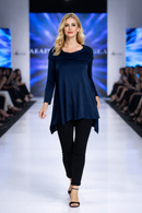 IC Collection Comfy Drape Neck Tunic-IC-3752T