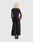 ALEMBIKA Amour Flounce Top, Black Mix-ET744M