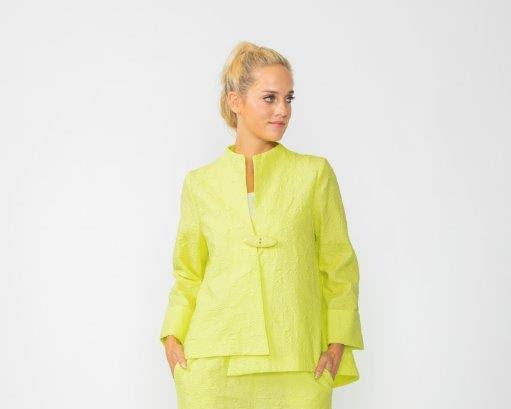 IC Collection One Button Textured Jacket 6439J-NEON