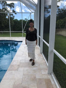 Liabella Beige Hand-Dyed Silk Skirt-2272