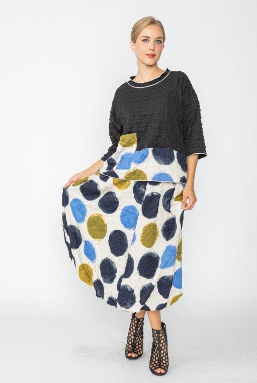 IC Collection Pucker Print Balloon Skirt | Unique Apparel USA