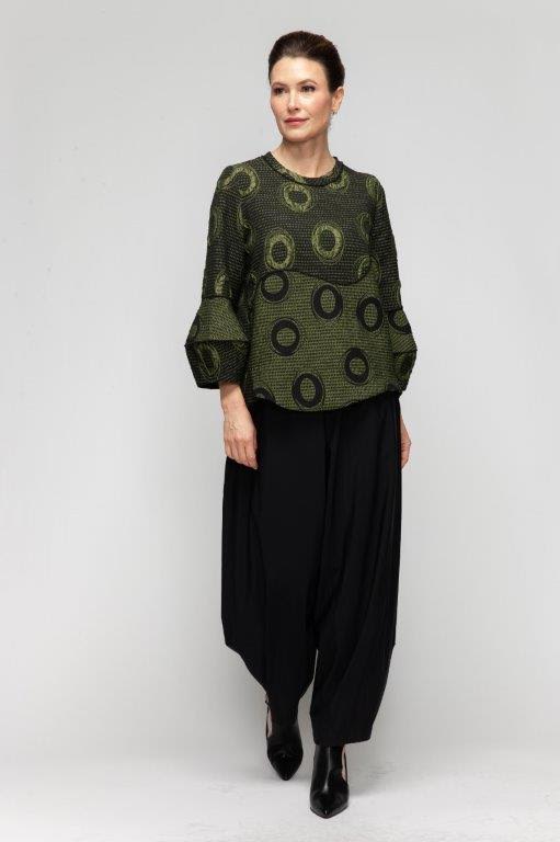 IC Collection Merrow Bubble Sleeve Top-7566T-DUP