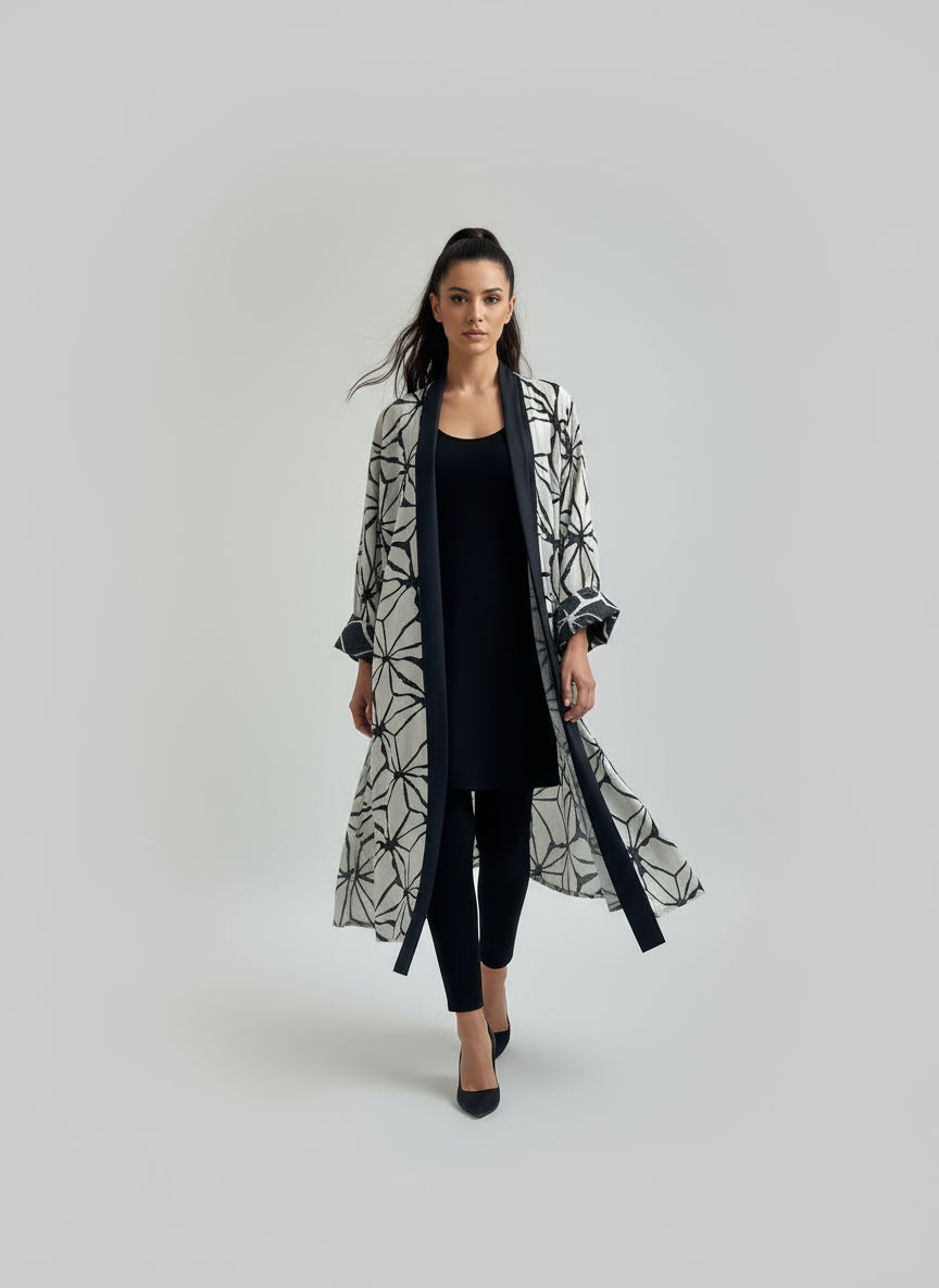Kozan Midnight Vine Kimono Jacket-SP-2302-ICE