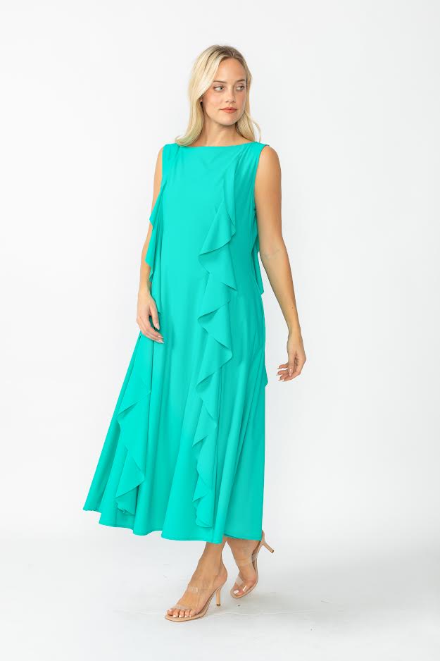 IC Collection Sleeveless Ruffle Dress 6429D | Unique Apparel USA