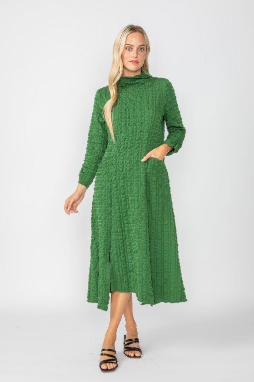 IC Collection Puckered Styling Dress-IC-6000D