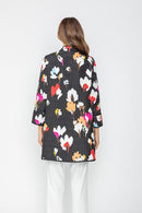 IC Collection Bold Floral Print Swing Jacket-7400J