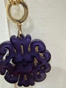 Amber Filigree Medallion Necklace-6149