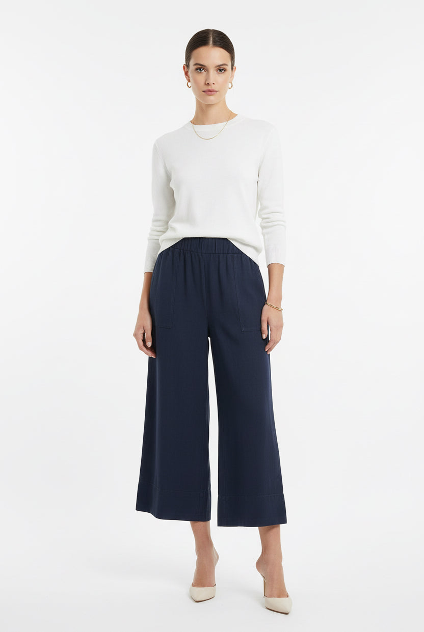 Kozan Navy Wide-Leg Pants | Unique Apparel USA