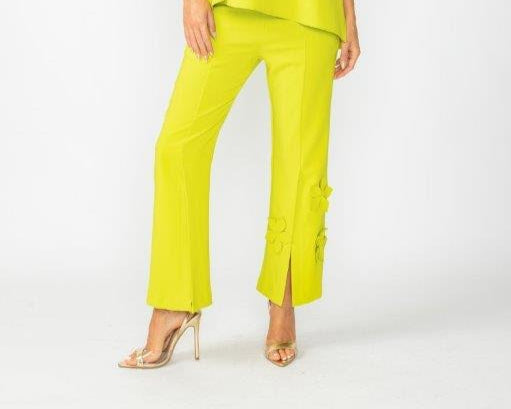 Front Slit Pant With Petal 6877P
