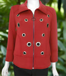 IC Collection Statement Eyelet Detail Jacket- 7170J