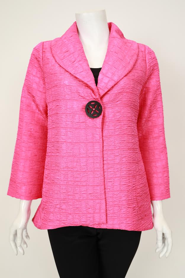 IC Collection One Button Shawl Jacket-7525J