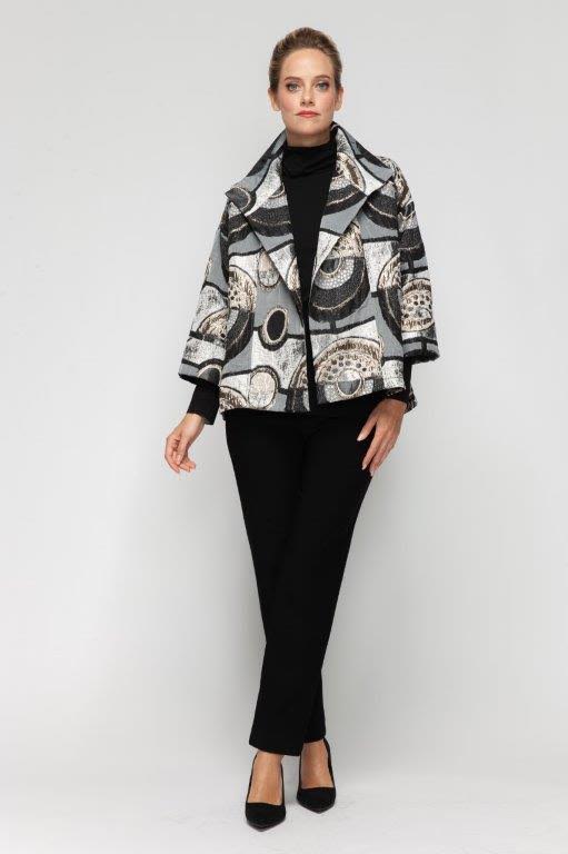 IC Collection Metallic Jacquard Jacket-C1047J
