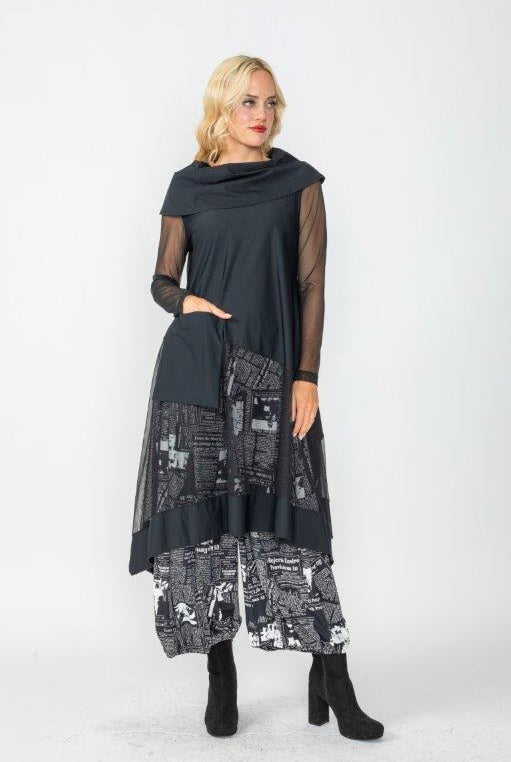 Sheer Cowl Neck Tunic/Dress 5638T | Unique Apparel USA