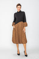 IC Collection Elegant Textured Midi Dress-7159D