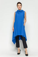 Cowl Neck Sleeveless Drape Top-7056D-DUP