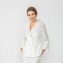 IC Collection Wire Neck Organdy Collar Jacket-6449J