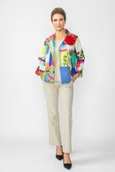 IC Collection Multi Print Open Jacket-7049J