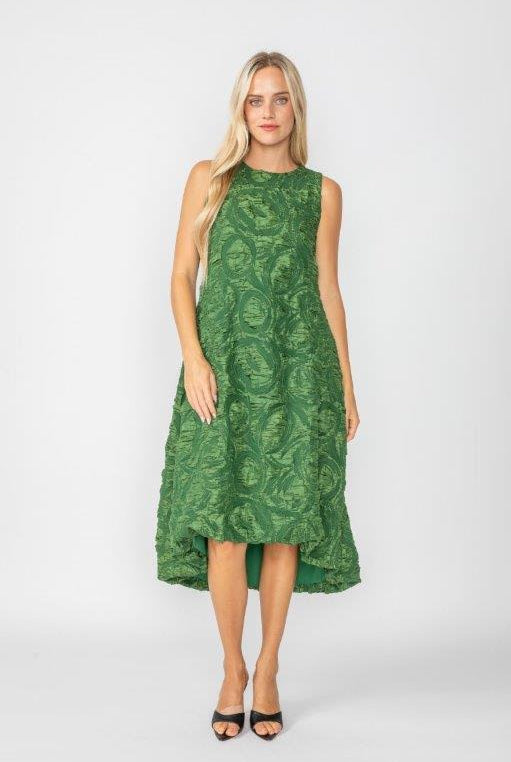 IC Collection Sleeveless Embossed Dress | Unique Apparel USA