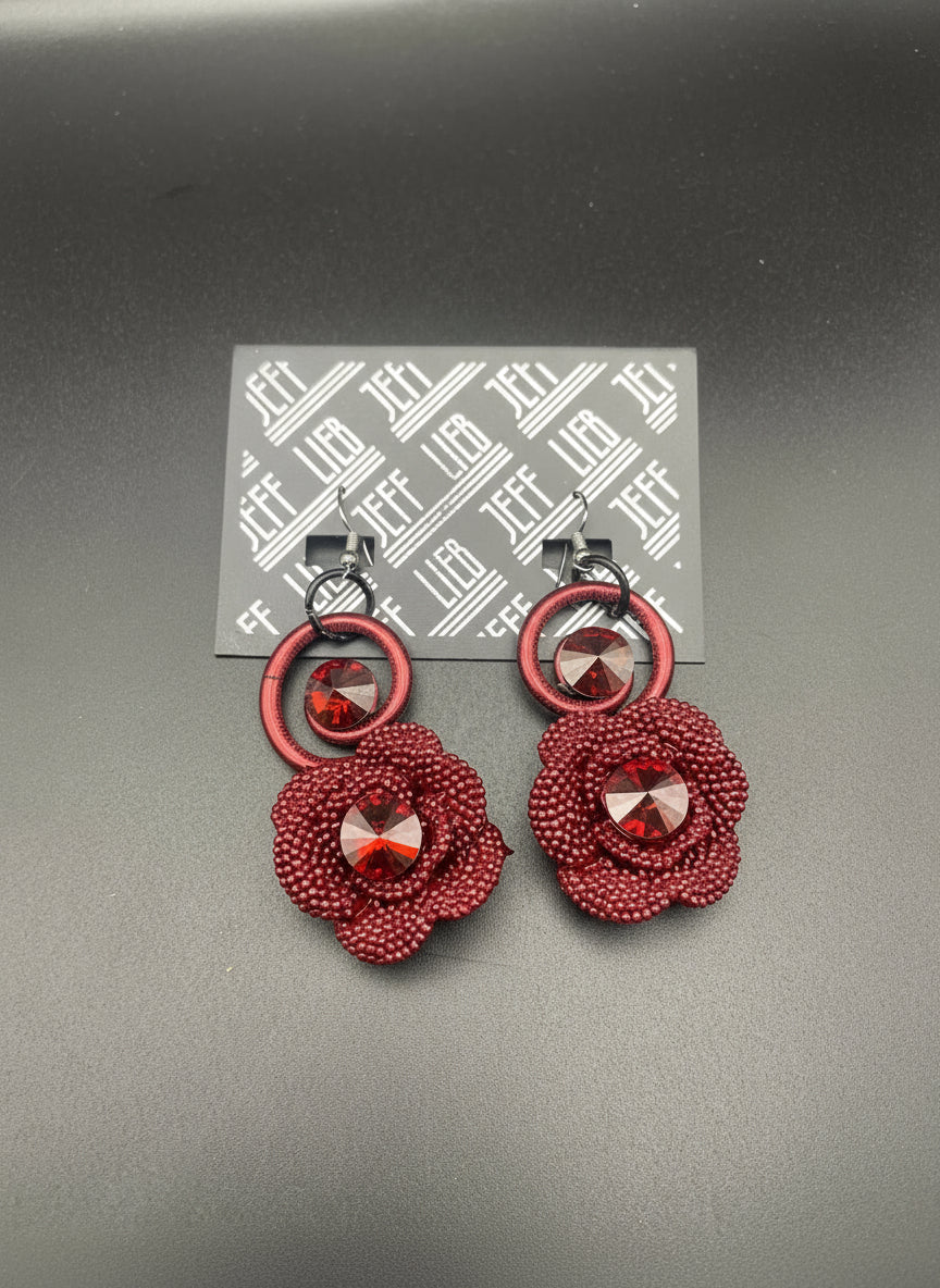 Jeff Lieb Rose Earrings-33600