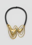Jeff Lieb Modern Gold Wave Necklace-33986