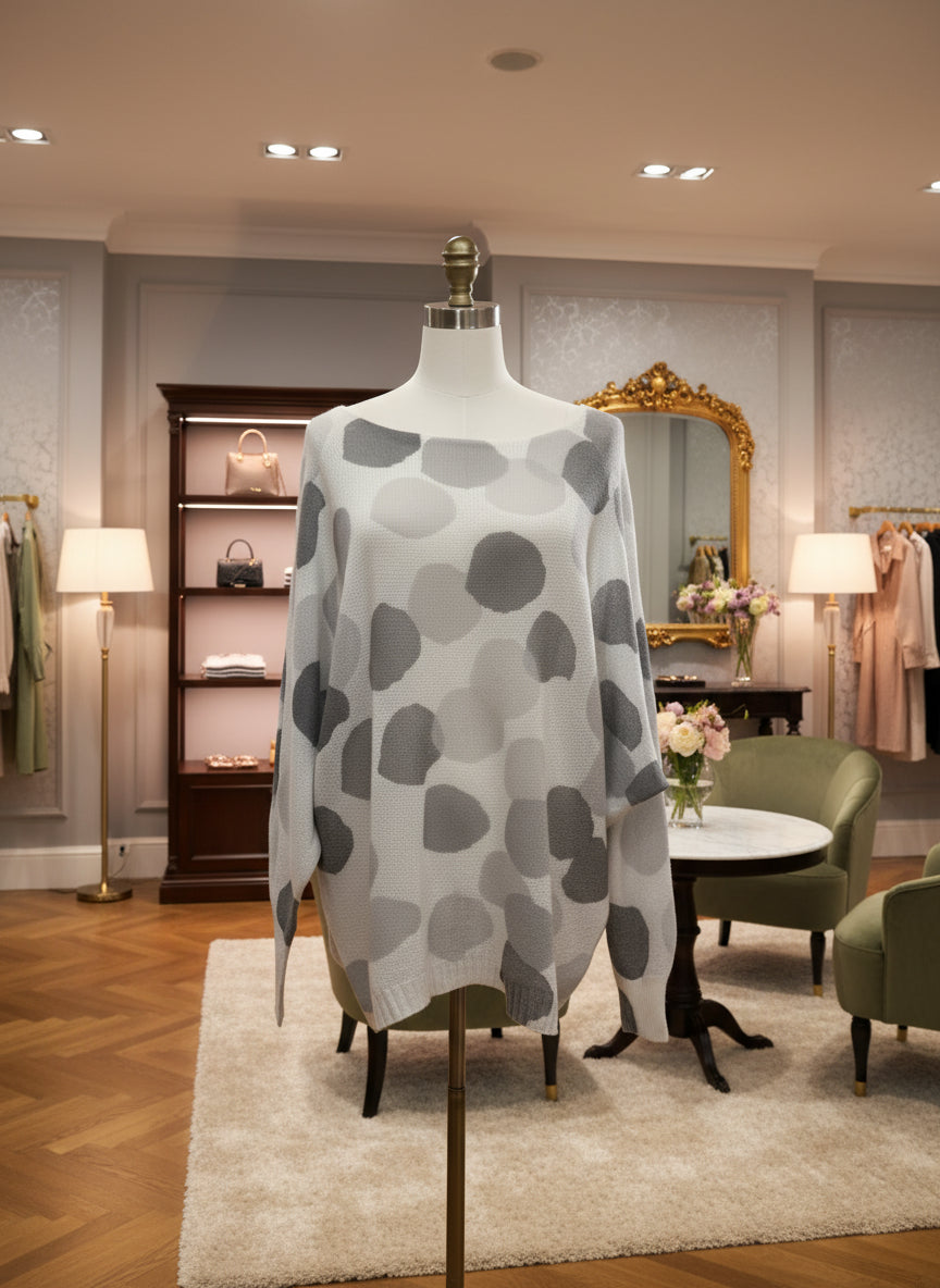 M-Made In Italy Geo Mesh Sweater-33-5013U