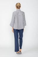 IC Collection Marine Strip A-Line Jacket-IC-6272J