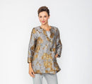 IC Collection Silver-Gold Textured Tunic-7540J