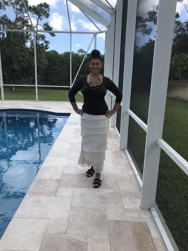 Liabella Beige Hand-Dyed Silk Skirt-2272