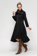 IC Collection Hi-Low Statement Collar Jacket-7142J