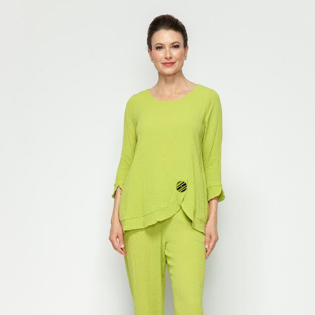 IC Collection Textured One Button Top-IC-7067T