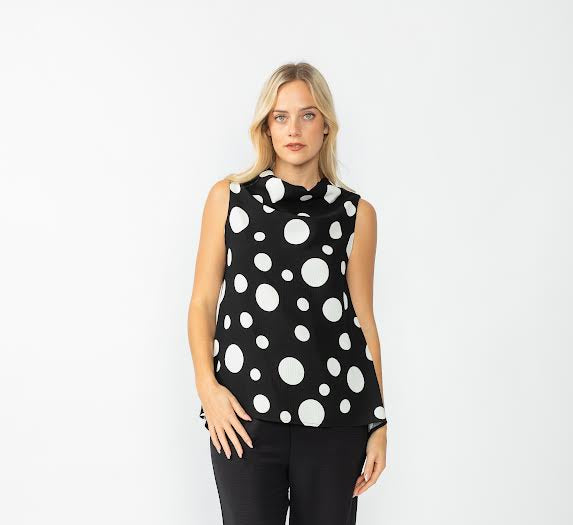 High Neck Cowl Neck Top- 7083T-DUP2