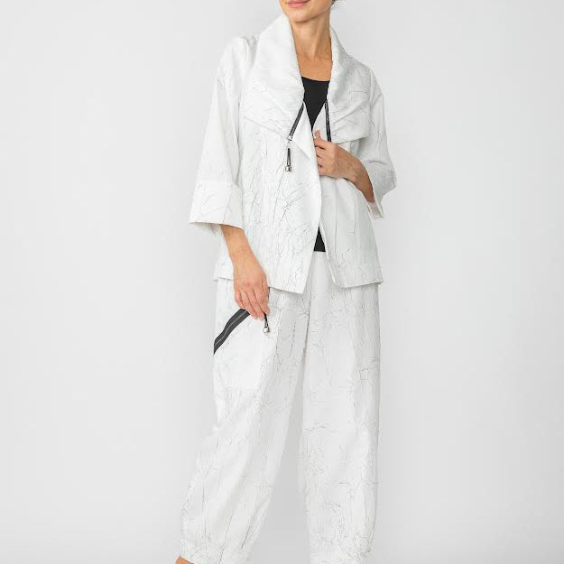 IC Collection Detail Crackle Zip Jacket-6793J