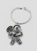 Jeff Lieb Silver Abstract Stone Necklace-34092