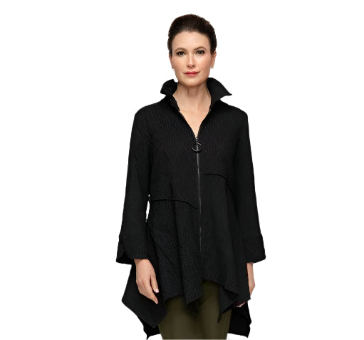 IC Collection Wire Collar Front-Zip Top-7359T