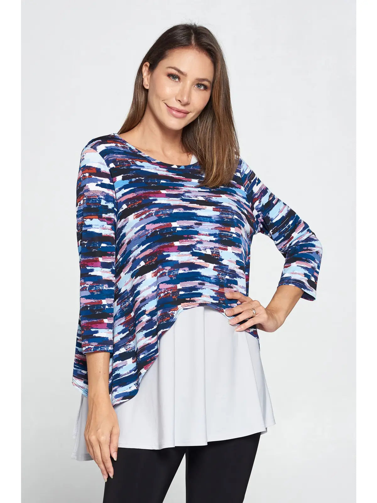 By JJ Asymmetrical Hem Popover Top-IT-242P