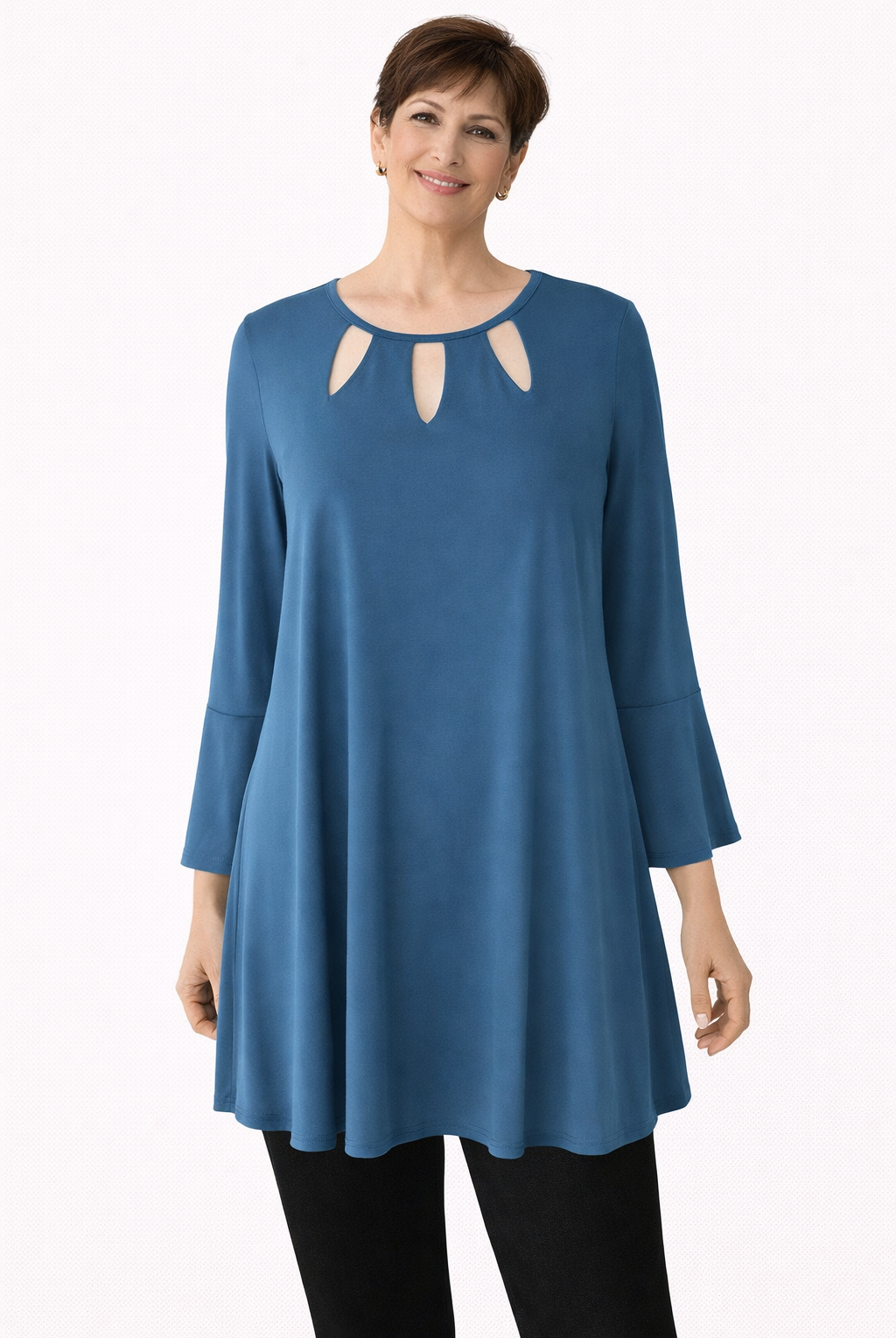 IC Collection 3 Slit Top with Back Zip IC | Unique Apparel USA