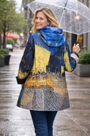 Oopera "Café Terrace at Night" Reversible Raincoat-J8839RW-1