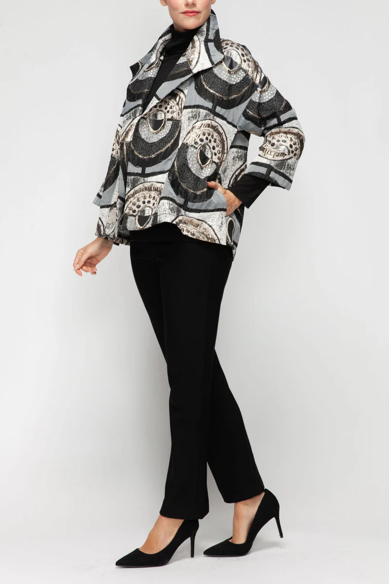 IC Collection Metallic Jacquard Jacket-C1047J