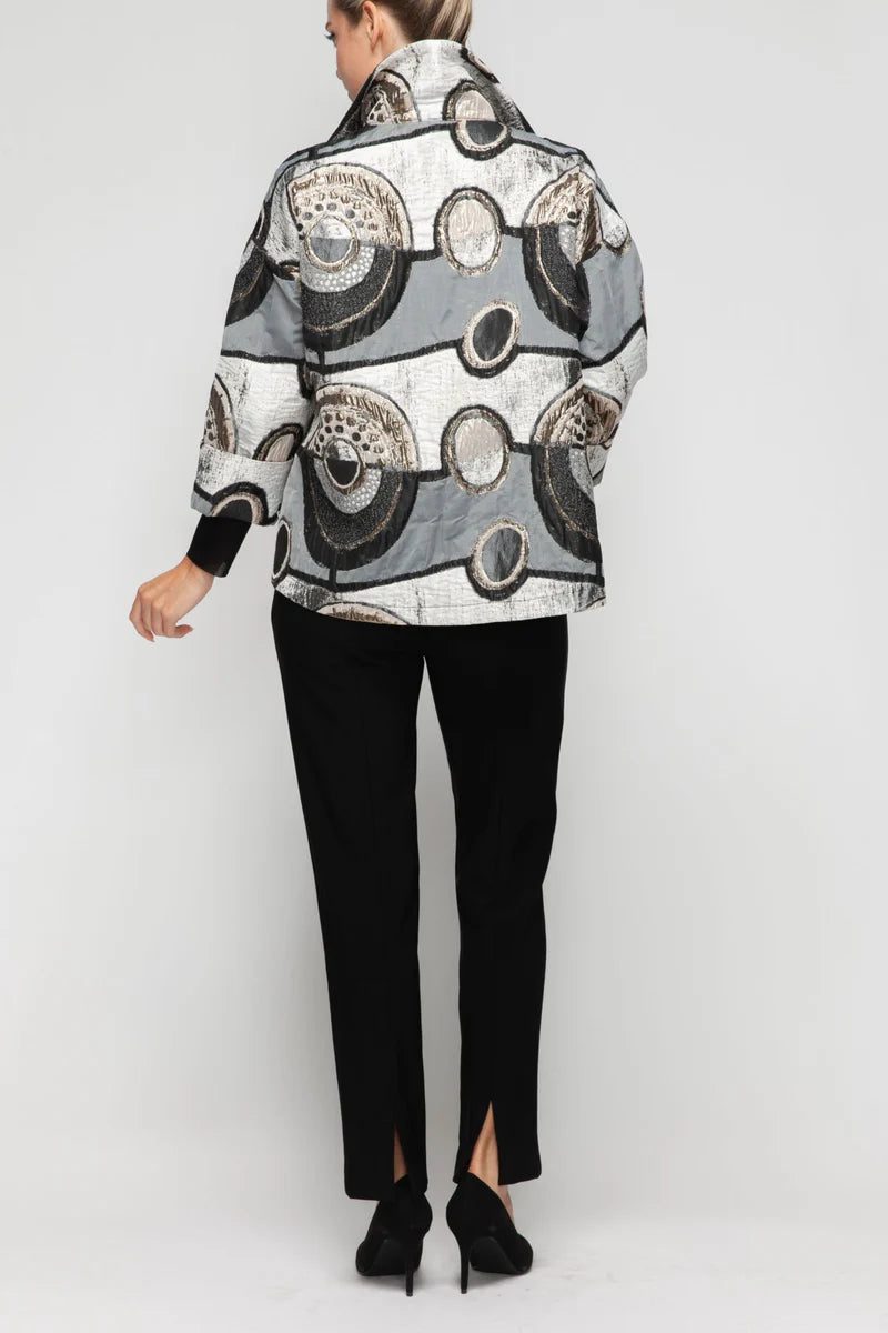 IC Collection Metallic Jacquard Jacket-C1047J