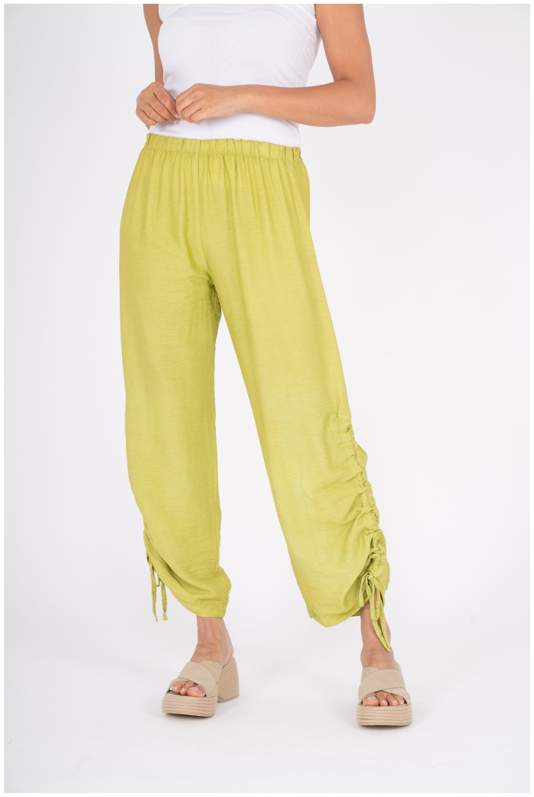 M-Made in Italy Scrunch Lime Pant-11-4042U