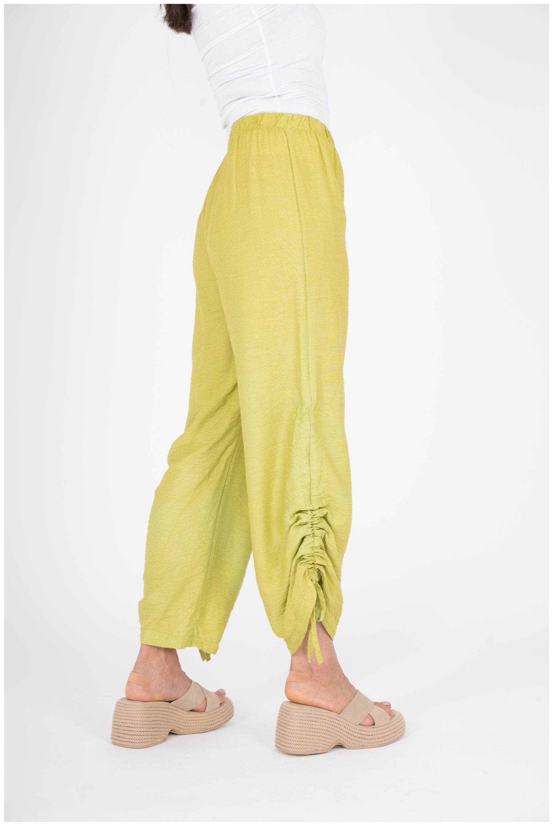 M-Made in Italy Scrunch Lime Pant-11-4042U