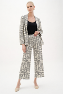 Joseph Ribkoff Millennium Geometric Print Wide Leg Pants-262048