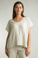 Tempo Paris Basic Linen Top-1202A