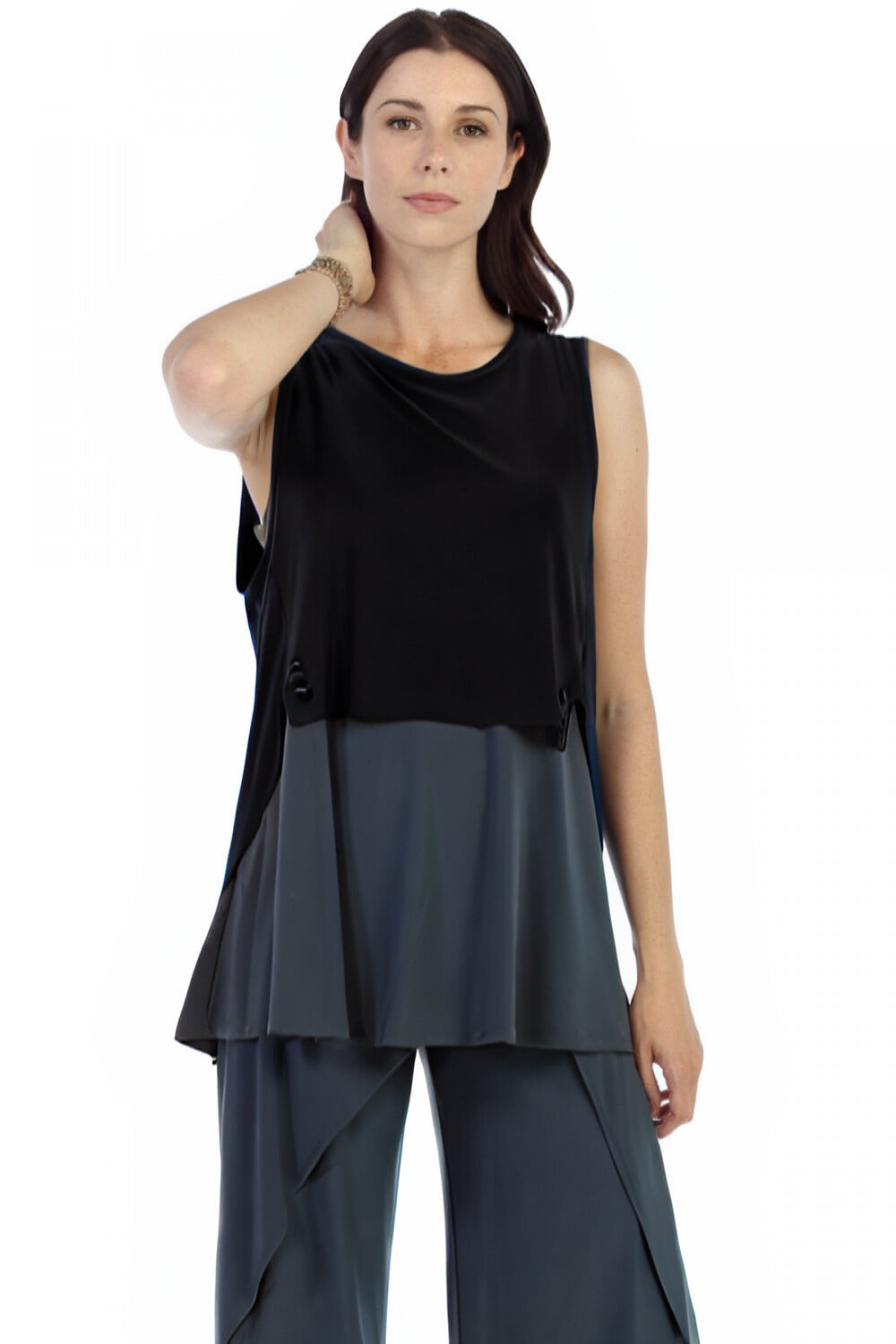 By JJ Two Button Cropped Vest-IT-110