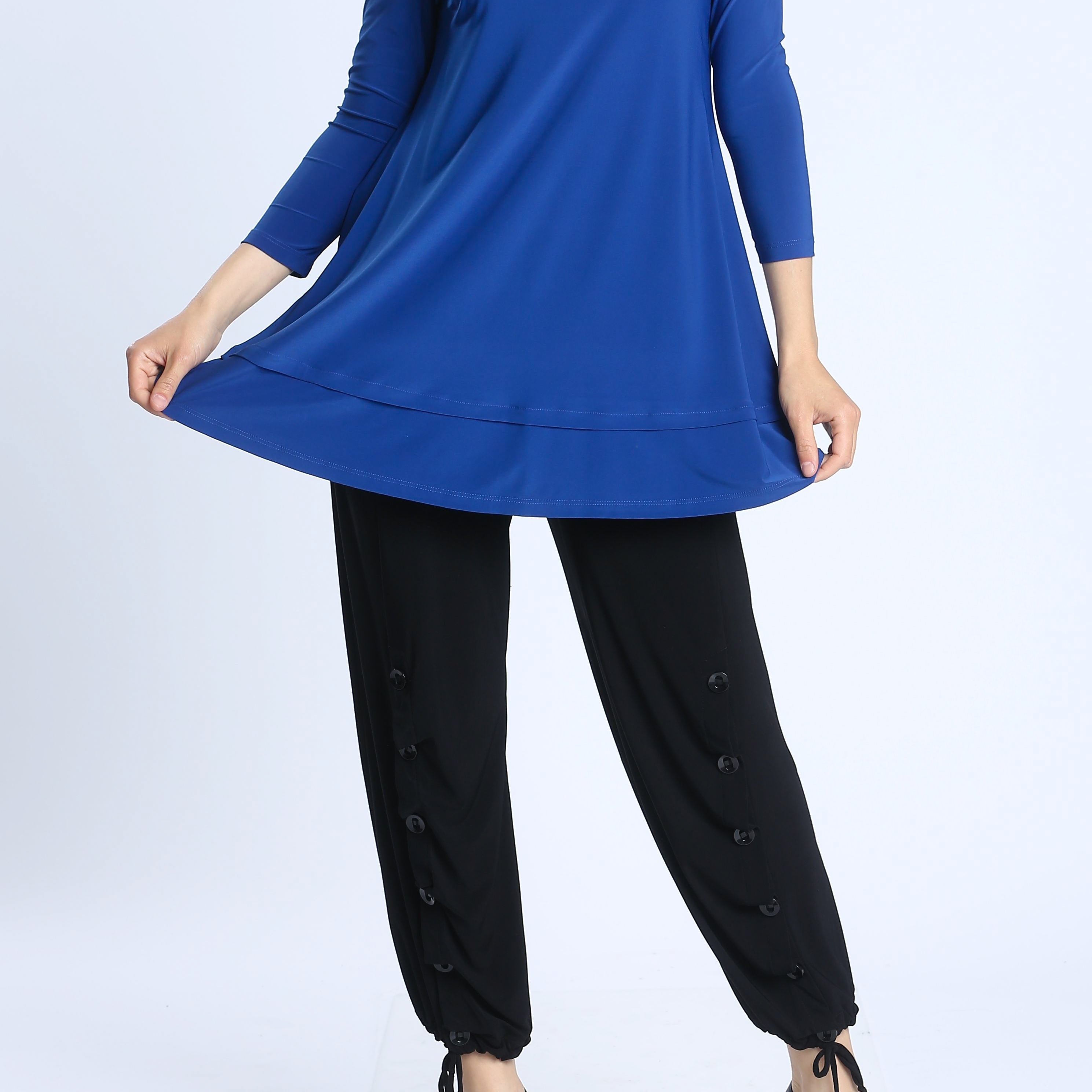 IC Collection Solid Round Neck Tunic-IC-1484T